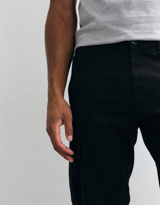 Jack & Jones - Pantaloni cargo dritti neri, 5 di 5