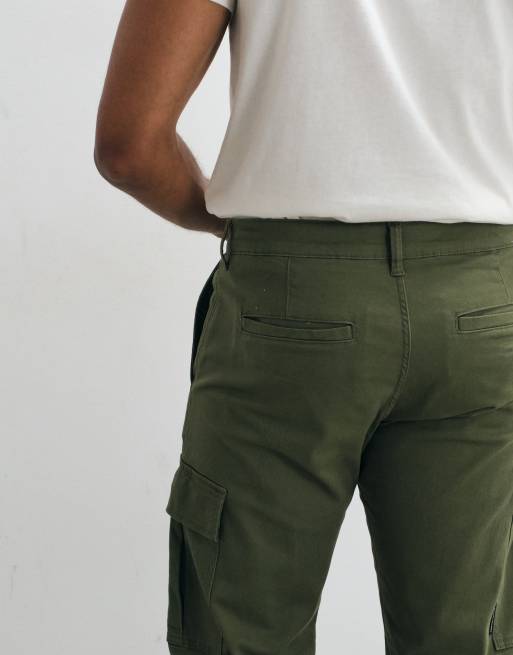 Jack & Jones - Pantaloni cargo dritti verde kaki , 4 di 5