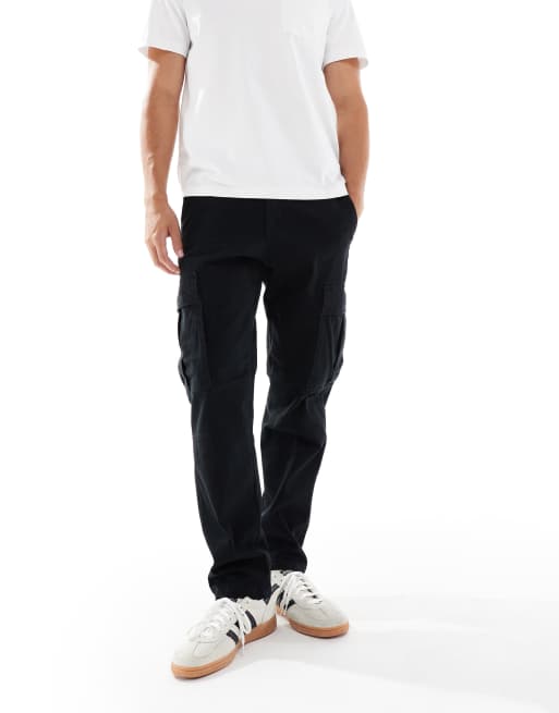 Jack & Jones - Pantaloni cargo slim neri