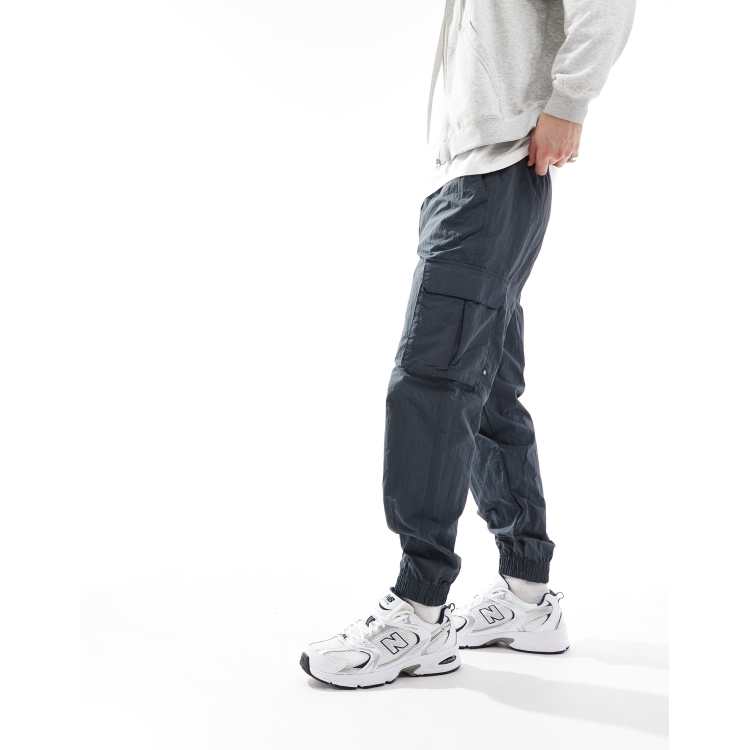 JACK & JONES Jeans Uomo Grigio Regular Cotone (L32