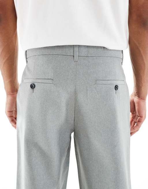 Jack & Jones - Pantaloni con pieghe sul davanti grigi a fondo ampio, 5 di 5