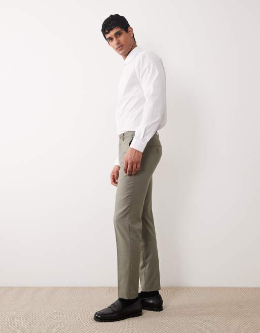 Jack & Jones - Pantaloni da abito slim verde salvia, 3 di 5