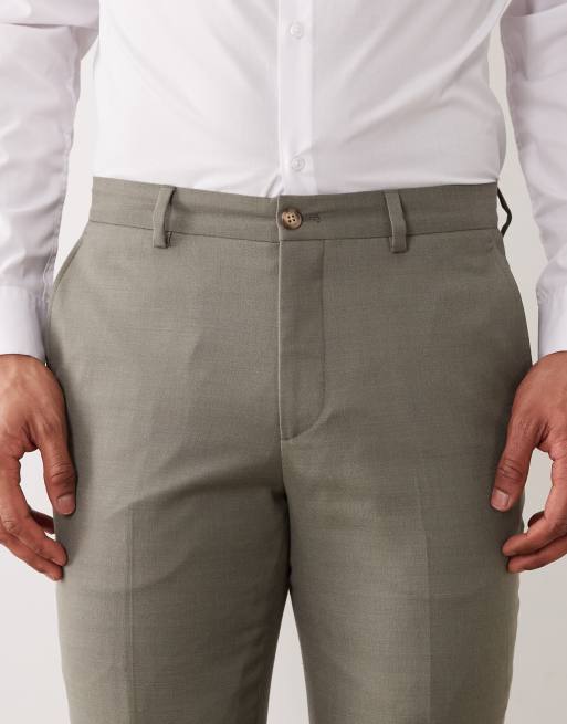 Jack & Jones - Pantaloni da abito slim verde salvia, 5 di 5