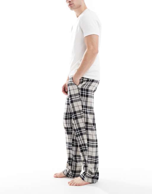 Jack & Jones - Pantaloni da casa bianchi e neri a quadri, 3 di 5