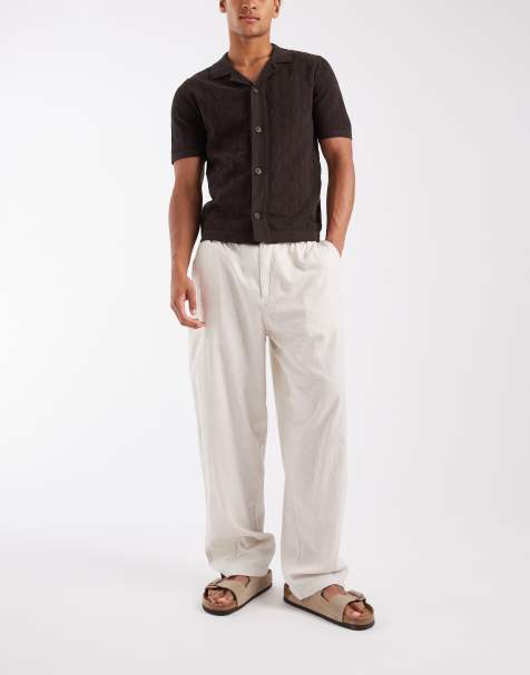Jack & Jones - Pantaloni eleganti in misto lino beige - view 1