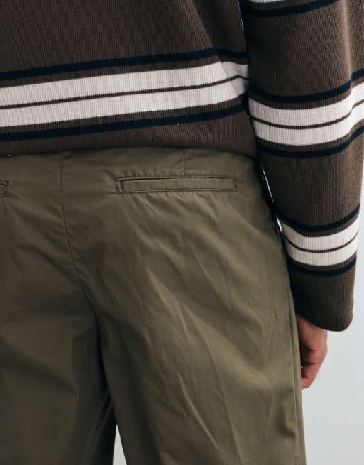 Jack & Jones - Pantaloni sartoriali kaki a pianta larga, 4 di 5
