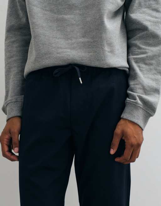 Jack & Jones pantaloni straight fit con coulisse navy, 4 di 5