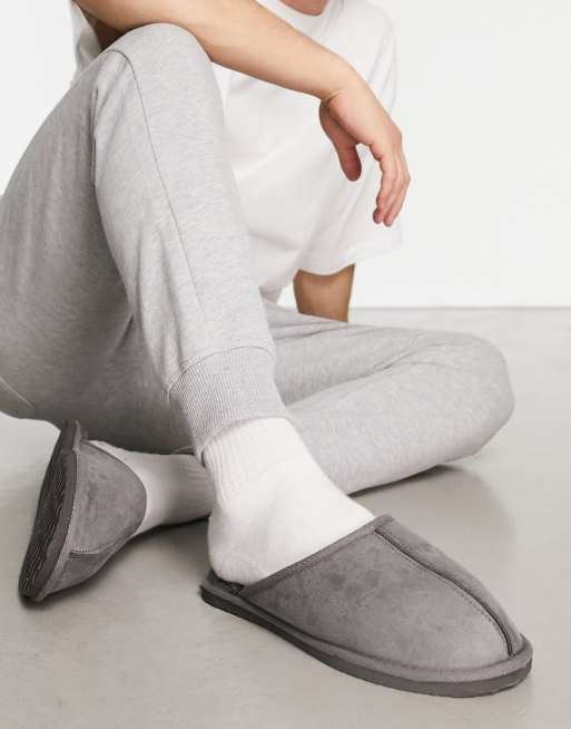 Jack & Jones – Pantoffeln in Grau