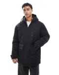 [Jack & Jones] Jack & Jones parka jacket in black M Black