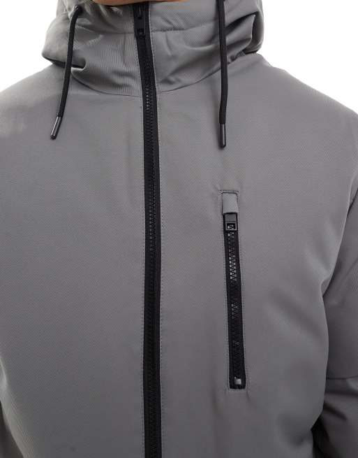Jack & Jones parka jacket in grey, 3 of 5