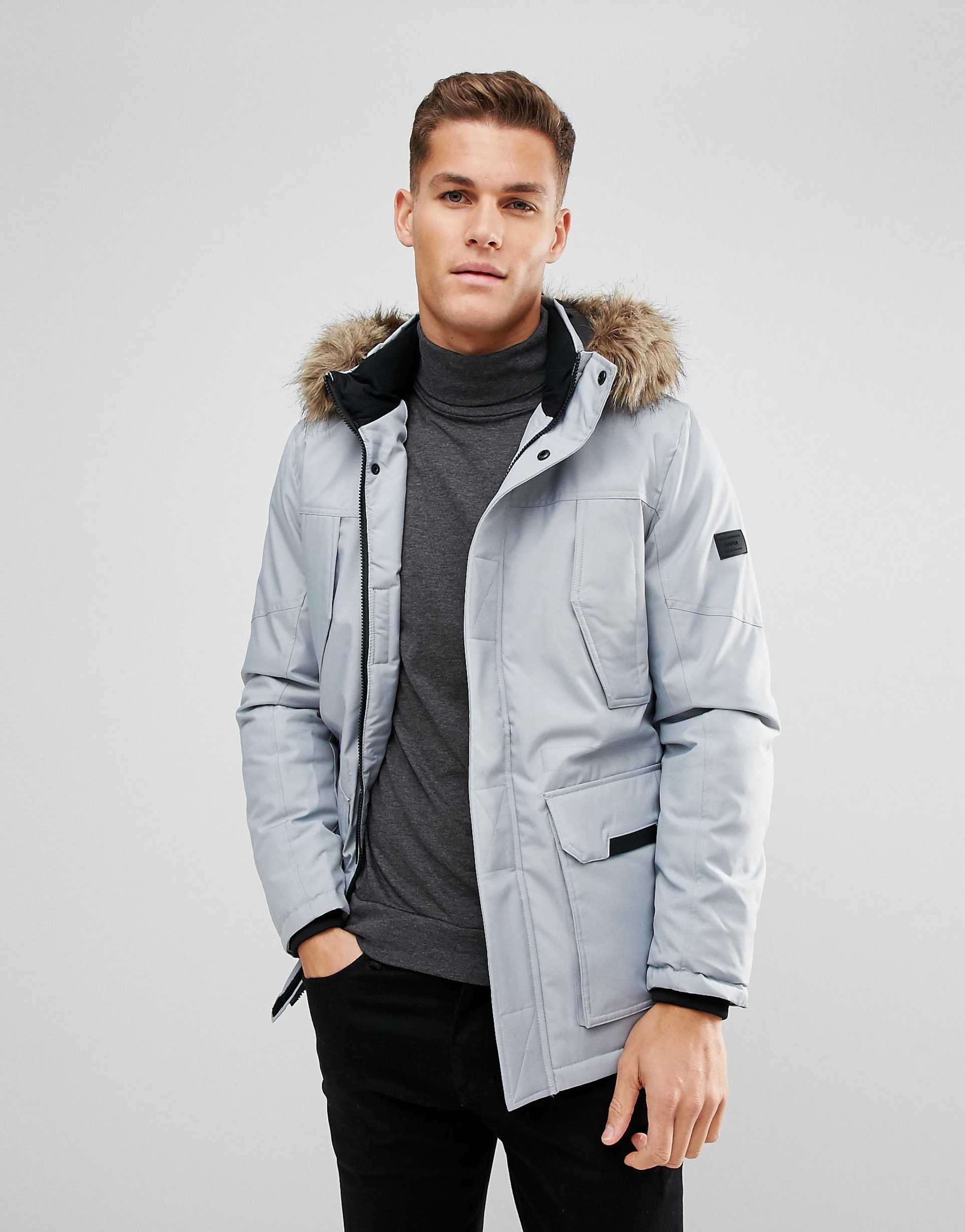 Серая куртка капюшоном. Jack and Jones куртка мужская теплая. Jack&Jones, 12134812, куртка. Jack and Jones парка мужской с капюшоном. Куртки Джек Джонс мужские.