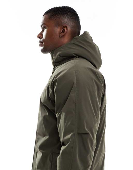 Jack & Jones parka with fleece hood in green, 4 of 5