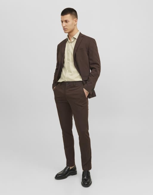 Jack & Jones Parker camicia slim fit a maniche lunghe con colletto aperto beige, 3 di 7
