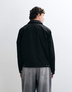 Jack & Jones patch worker jacket in black