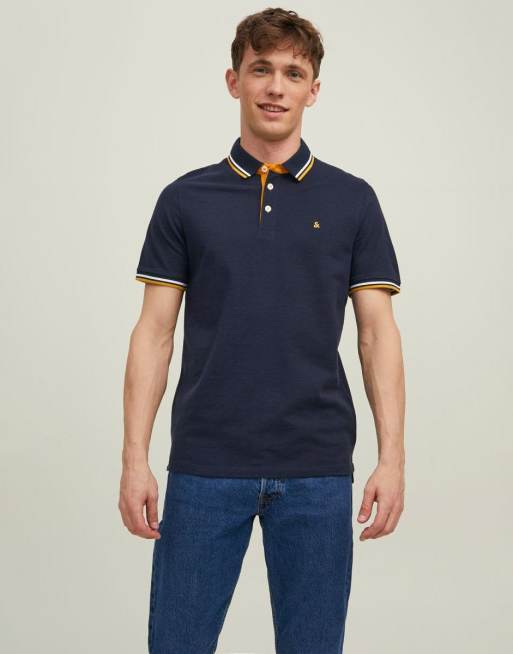 Jack & Jones - Paulo's - Marineblå kortærmet poloskjorte