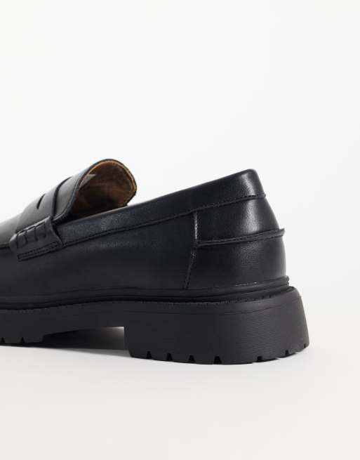 Jack & Jones penny loafers in black, 4 of 4