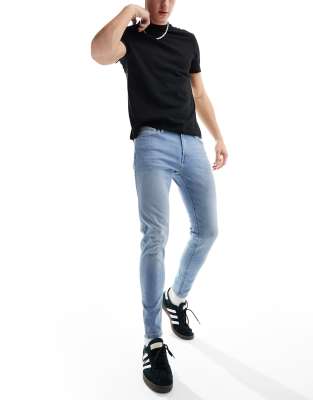 Jack & Jones pete tapered jeans in light blue