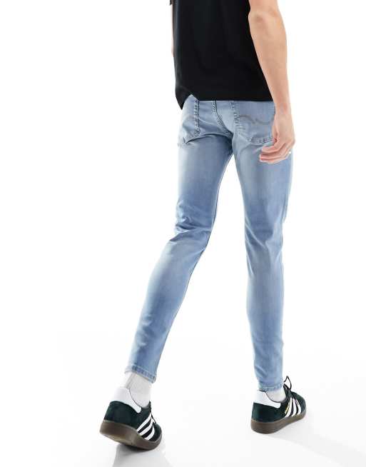 Jack & Jones pete tapered jeans in light blue, 2 of 5
