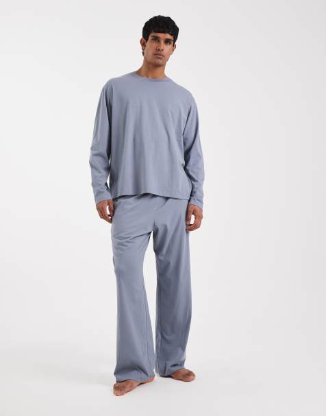 Jack & Jones - Pigiama a maniche lunghe grigio acciaio - view 1