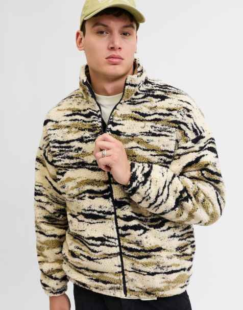 Jack & Jones - Pile con zip e righe astratte multicolore - view 1