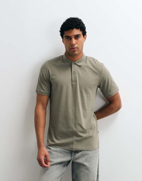 Jack & Jones pique polo in green - view 1