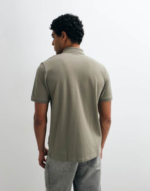 Jack & Jones pique polo in green, 5 of 5