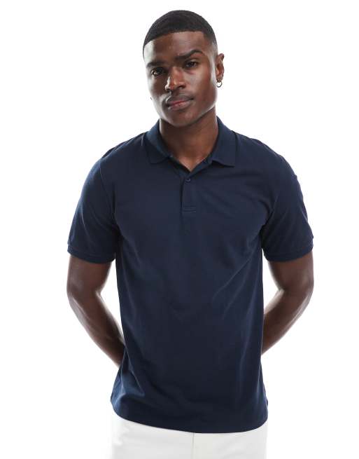 Jack & Jones pique polo in navy 