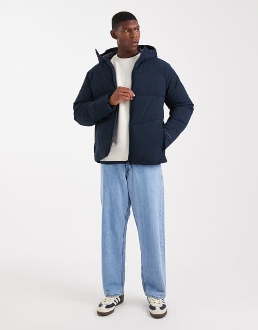 Jack & Jones - Piumino blu navy con cappuccio, 2 di 5