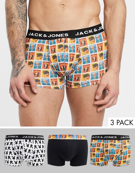 Jack & Jones PLAYBOY 3 pack trunks