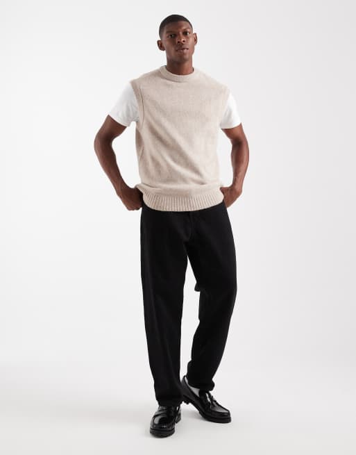 Jack & Jones - Pluizig gebreid hemdje in beige, 2 van 5