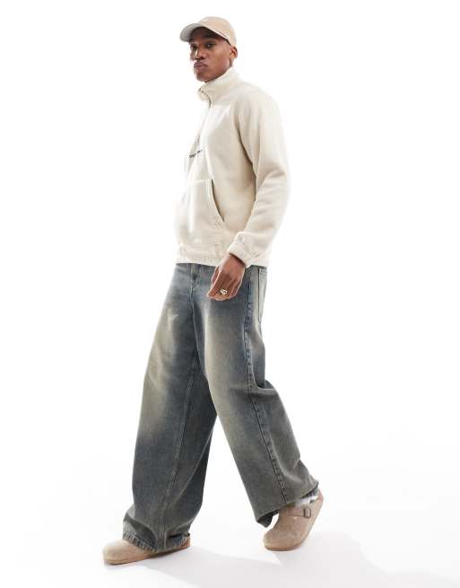 Jack & Jones - Polaire à col zippé et logo Originals - Grège, 4 de 4