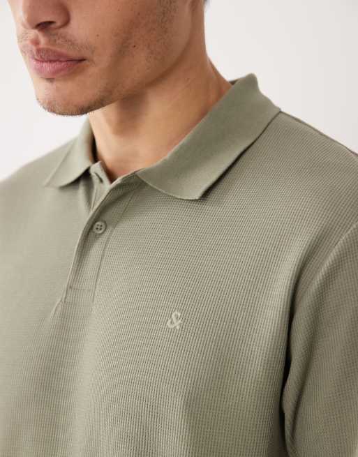 Jack & Jones - Polo a nido d'ape kaki, 2 di 5