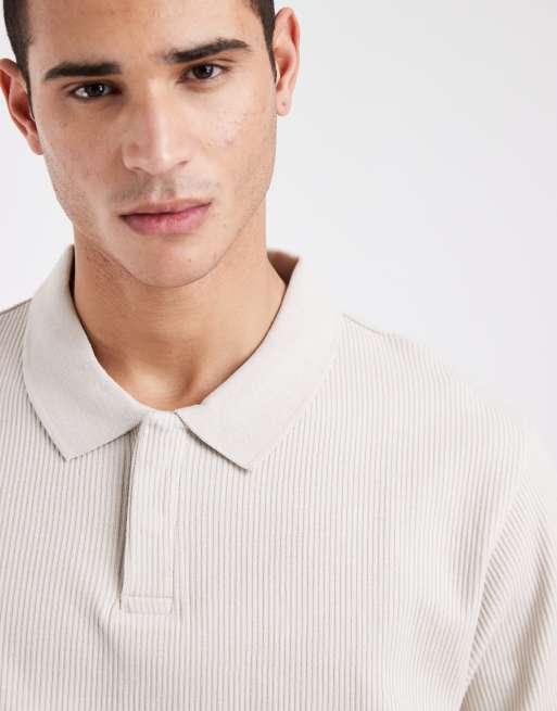 Jack & Jones - Polo côtelé - Crème, 5 de 5
