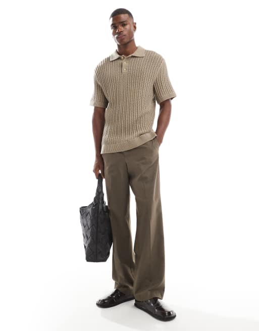 Jack & Jones - Polo en crochet de qualité supérieure - Fauve, 3 de 4