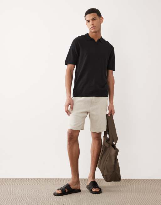 Jack & Jones - Polo en maille à col ouvert - Noir, 2 de 5