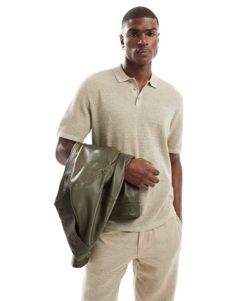 Jack & Jones - Polo en maille - Beige texturé - view 1