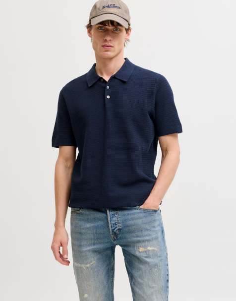 Jack & Jones - Polo en maille - Bleu capitaine - view 1