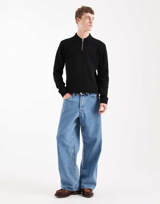 Jack & Jones - Polo en maille de qualité supérieure avec manches longues et col zippé - Noir, 2 de 5