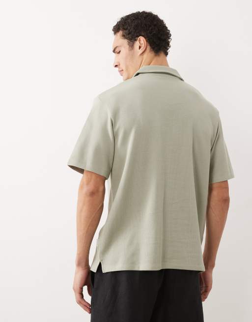 Jack & Jones - Polo met split in de hals in saliegroen, 5 van 5
