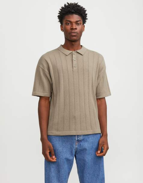 Jack & Jones - Polo oversize en maille - Beige - view 1