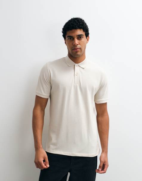 Jack & Jones polo piqué crème - view 1