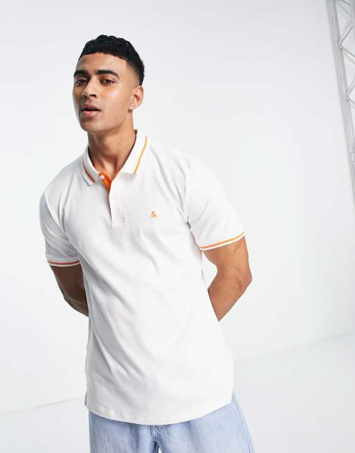 Jack & Jones polo shirt in white | ASOS