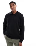 [Jack & Jones] Jack & Jones polo sweat in black S Black