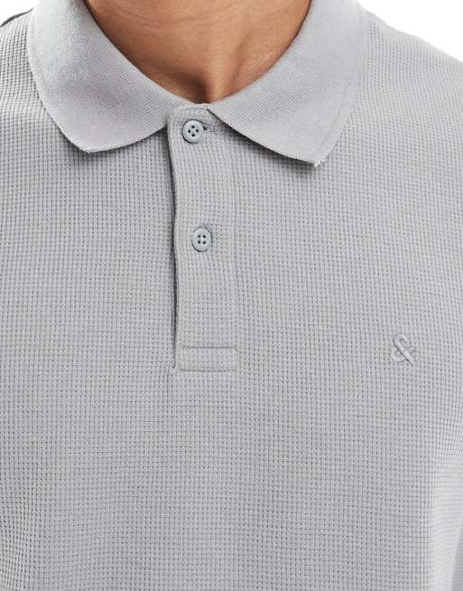 Jack & Jones - Polo texturé - Gris, 4 de 5