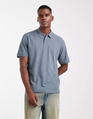 Jack & Jones Jack & Jones polo with embroidered logo in blue