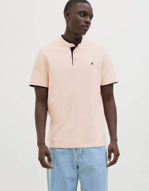 Jack & Jones – Polohemd in Peach Parfait