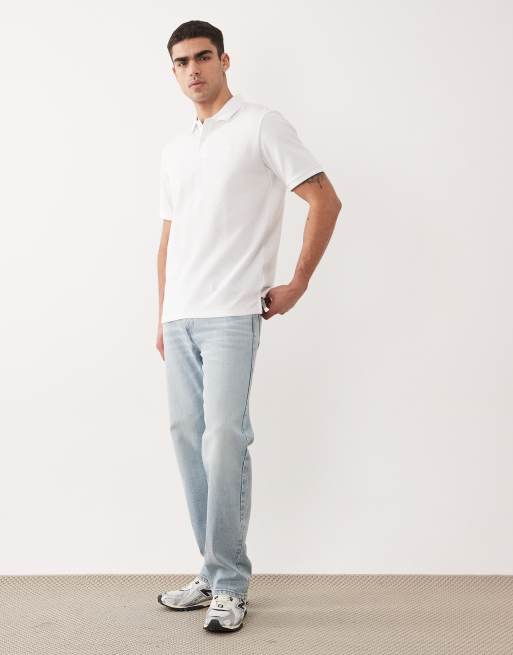 Jack & Jones – Polohemd in Weiß mit Waffelstruktur, 2 von 5