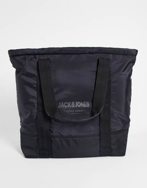 Jack & Jones - Polstret sort tote-taske
