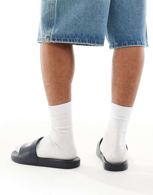 Jack & Jones pool sliders in black, 3 of 4