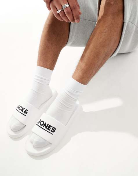 Jack & Jones pool slides inwhite - view 1